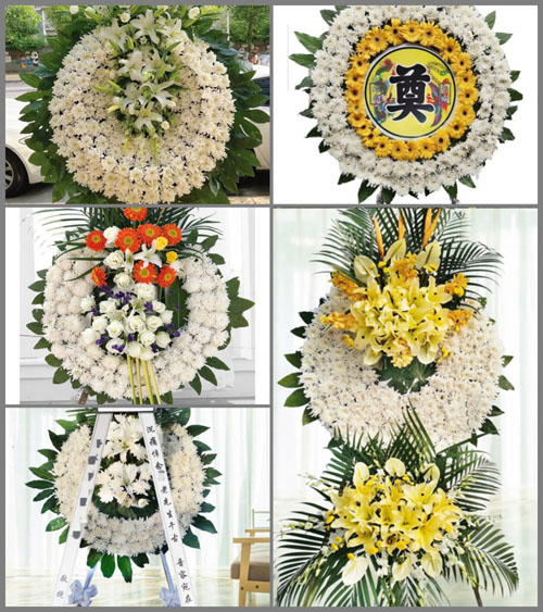 浙江省温州平阳县鳌江镇塘中村花圈速递